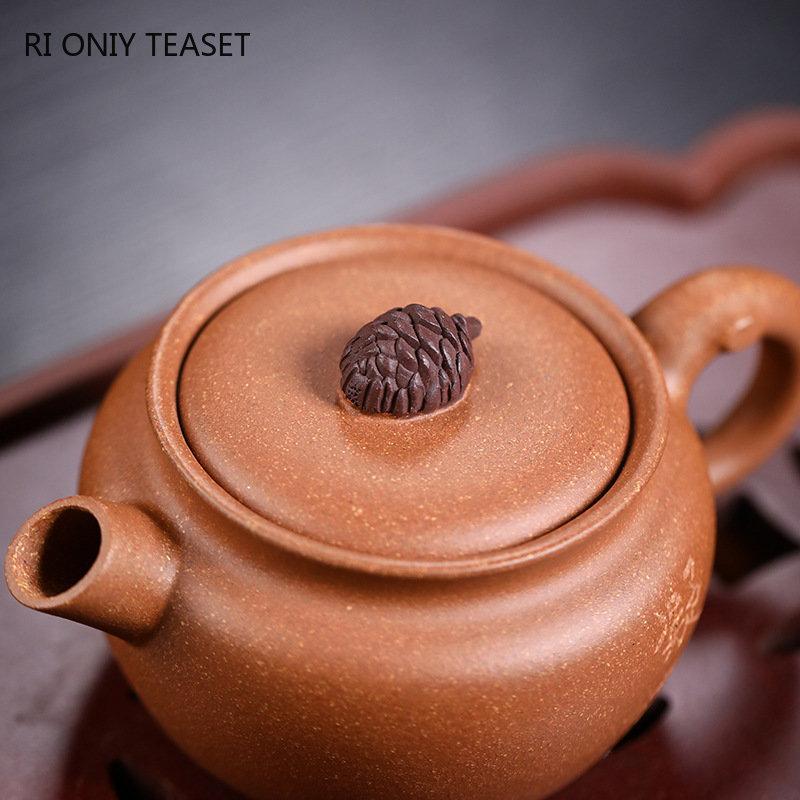 120ml Chinese Yixing Purple Clay Teapots Handmade Tea Pot Raw Ore Colorful Section Mud Kettle High-end Zisha Tea Set Collection
