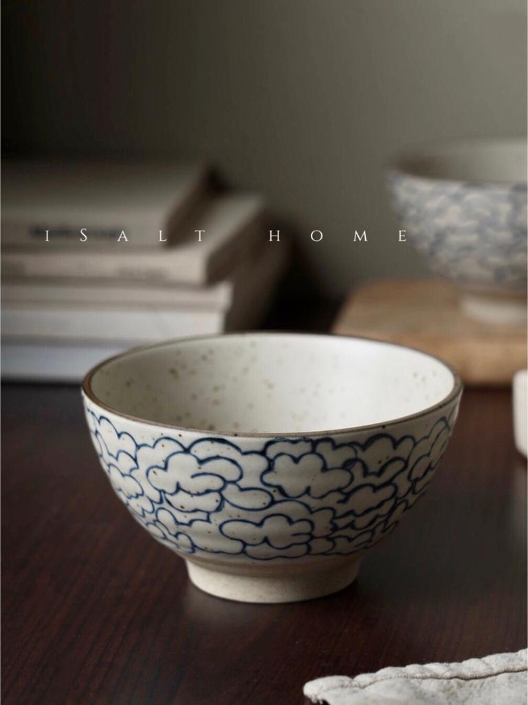 Creative Handmade Ceramic Vintage Rough Rice Bowl Dessert Breakfast Yogurt Oatmeal Party Tableware Eco-Friendly Dishwasher Safe