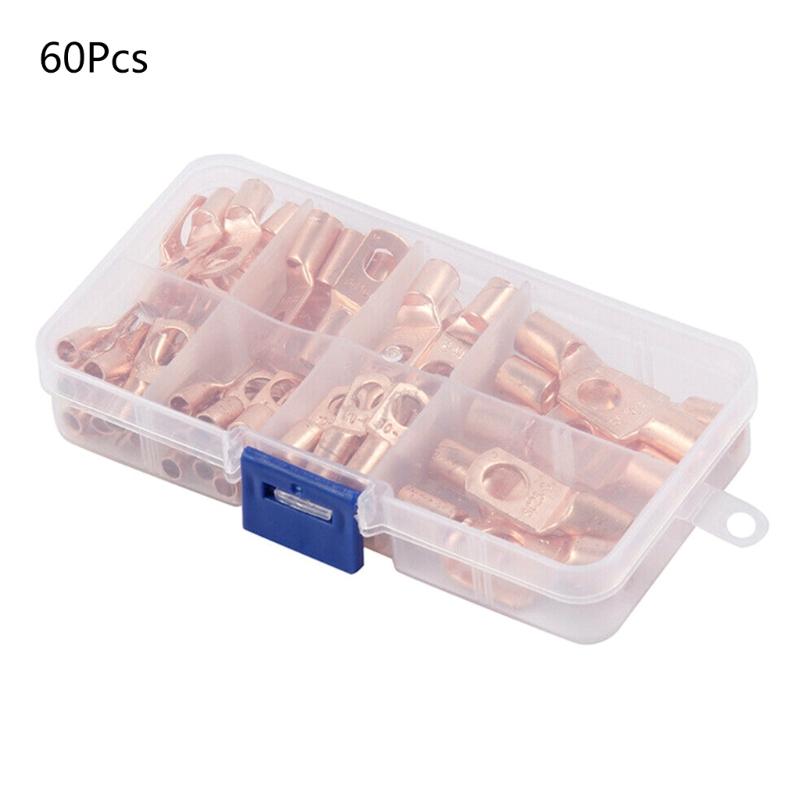 Cable Lug Kit Battery Terminals Copper Nose Wire Connectors Battery Cable Ends