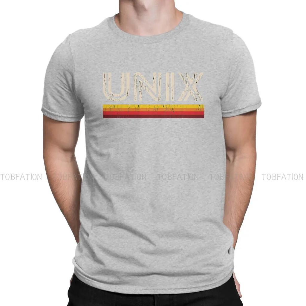 Linux Operating System Tux Penguin Pure Cotton TShirt UNIX Retro Elegant T Shirt Leisure Men Clothes New Design Trendy