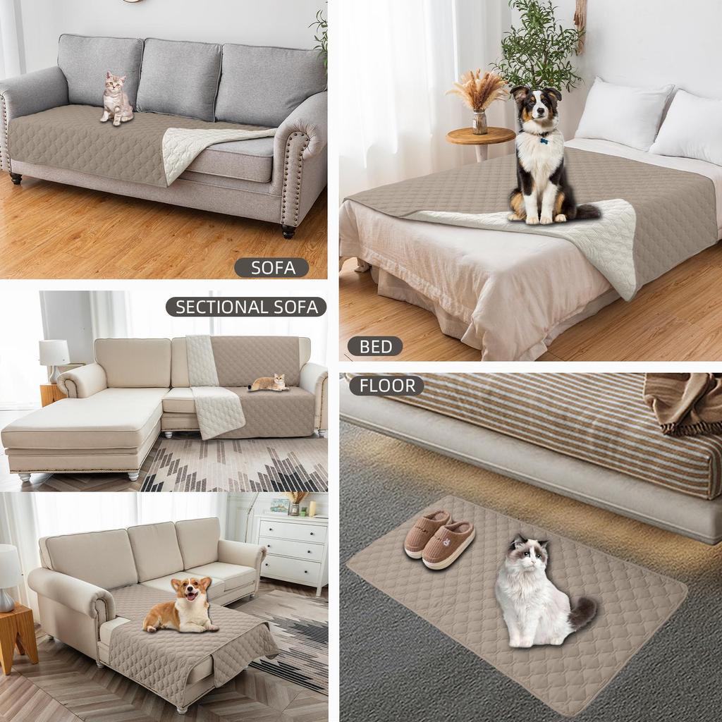Waterproof Dog Bed Cover Pet Blanket for Bed Couch Sofa Reversible Sofa Slipcover L Shape Sofa Cover Sectional Couch Cover Chaise Loveseat Couch Cover