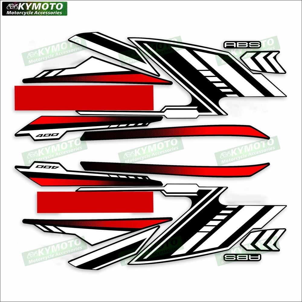 For Ninja400 Ninja 400 EX400 EX 400 Motorcycle Accessories Body Stickers Decorative Fairing Full Car Kit Reflective Decals
