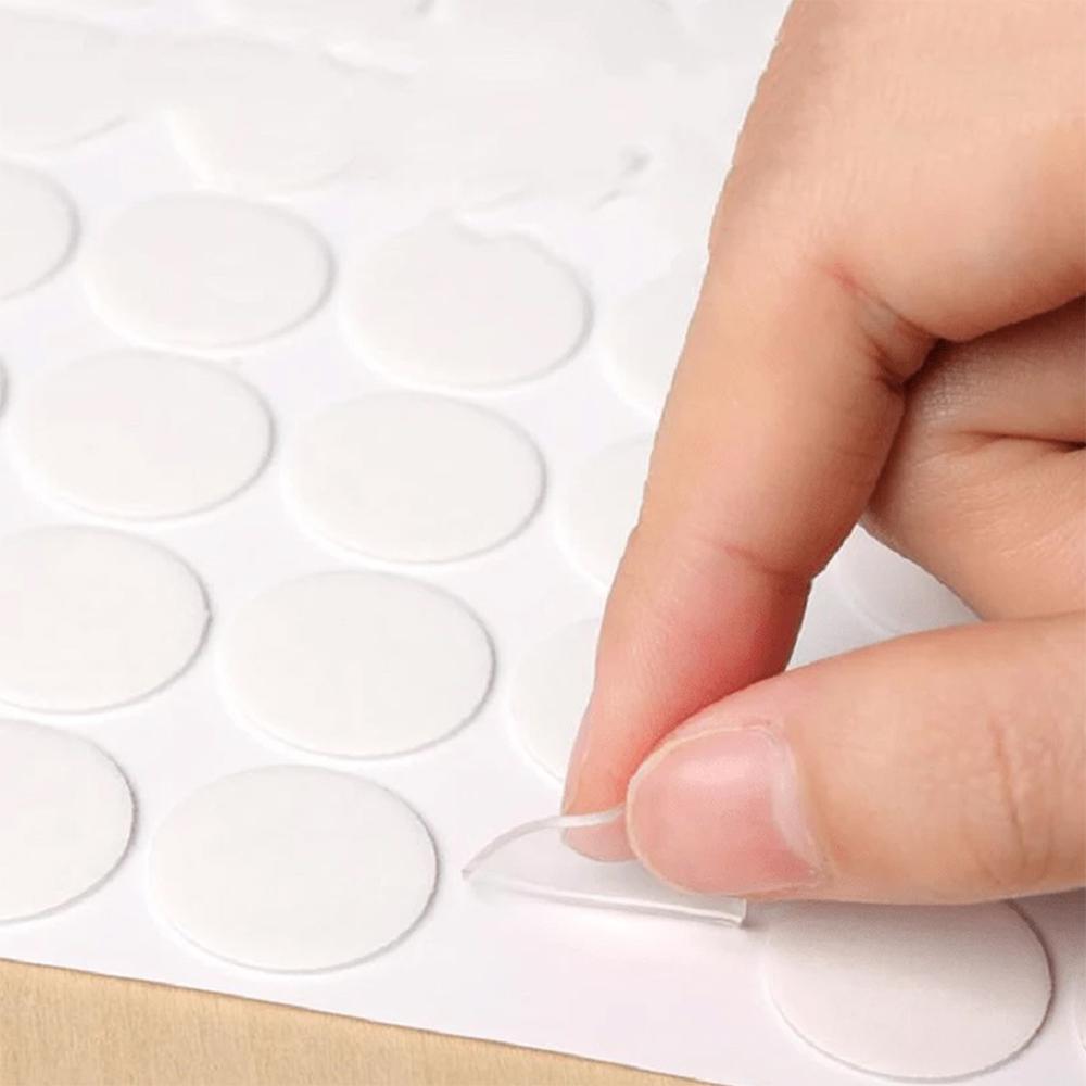 10Sheets Acrylic Double-Sided Adhesive Tape Round 10mm*30 Grains No Trace Nano Waterproof Adhesive Sticker Home Party Decor