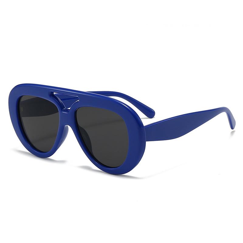 New Large Frame Sunglasses Round Circular Sun Glasses Double Beams Fashion Personality Women Men Sunglasses