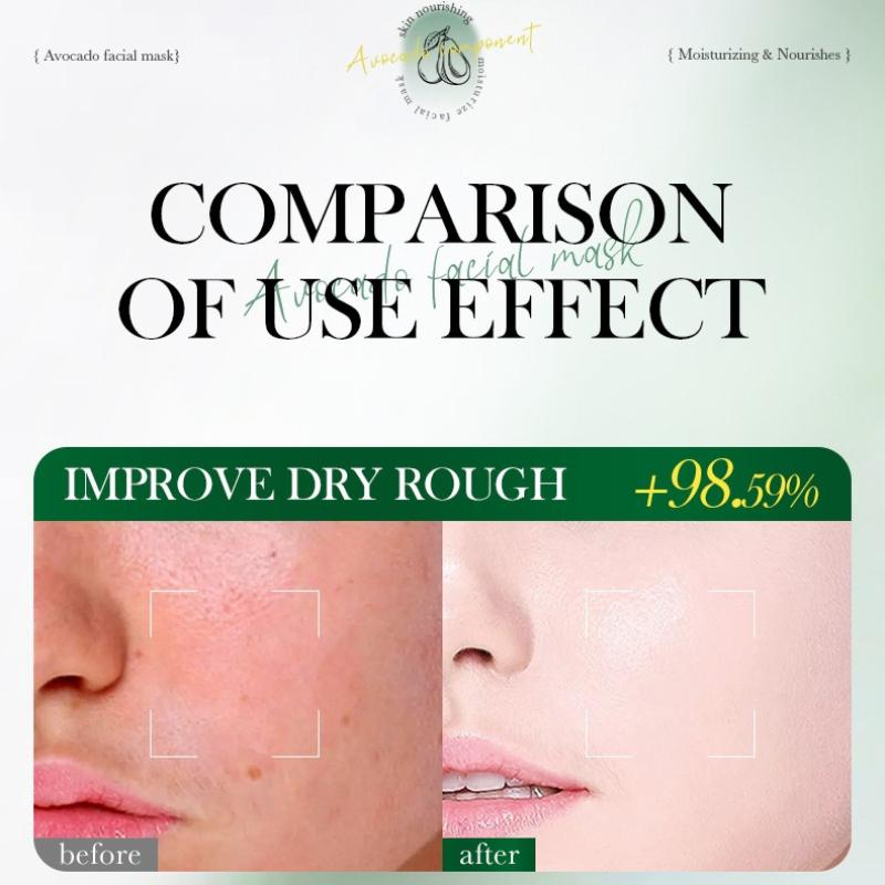 3pcs Avocado Plant Mask 25ml Deep Hydrating Moisturizing Moisturizing Mask Skin Care Products