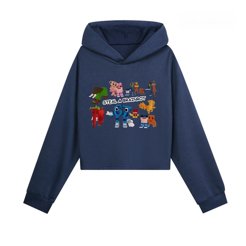 5214 Kids Girls Steal a Brainrot 67 Six Seven Printed Casual Long Sleeves Hoodies Sweatshirt Top