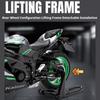 1/12 Kawasaki ZX-10R Motocykl Autíčka Model Slitina tlakové lití se zvukem a světlem Odpružení zadního kola Modely vozidel Sbírejte dárky