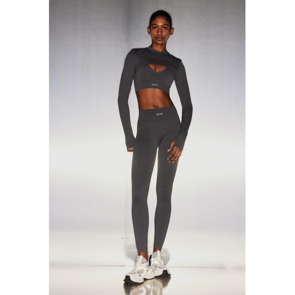 

Бесшовные спортивные тайтсы HM DryMove темно-серые