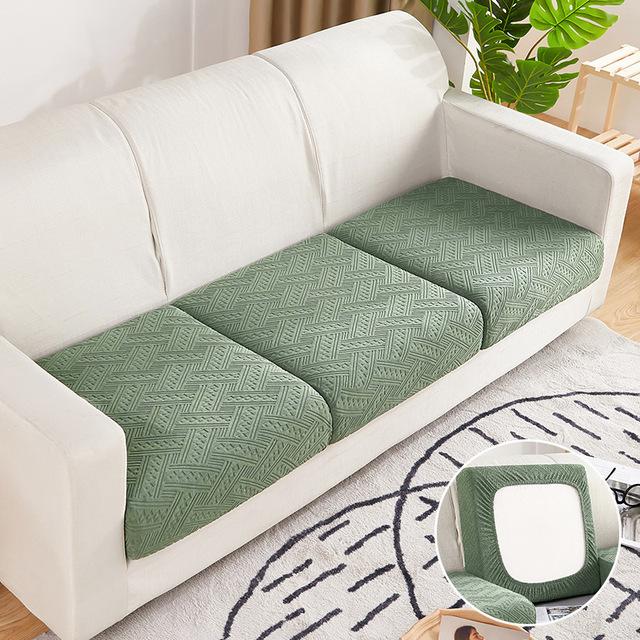 Jacquard Living Sofa Cushion Seat Cover Anti -Dust Tight Wrap Furniture Protector For Pets Kids Family Room Protective Slipcovers 1 /2 /3 /4 Seaters