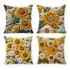Sunflower Throw Pillow Cover Summer Flowers Cushion Cover Decorative Farmhouse Cushion Case for Home Living Room Couch Bedroom Decor