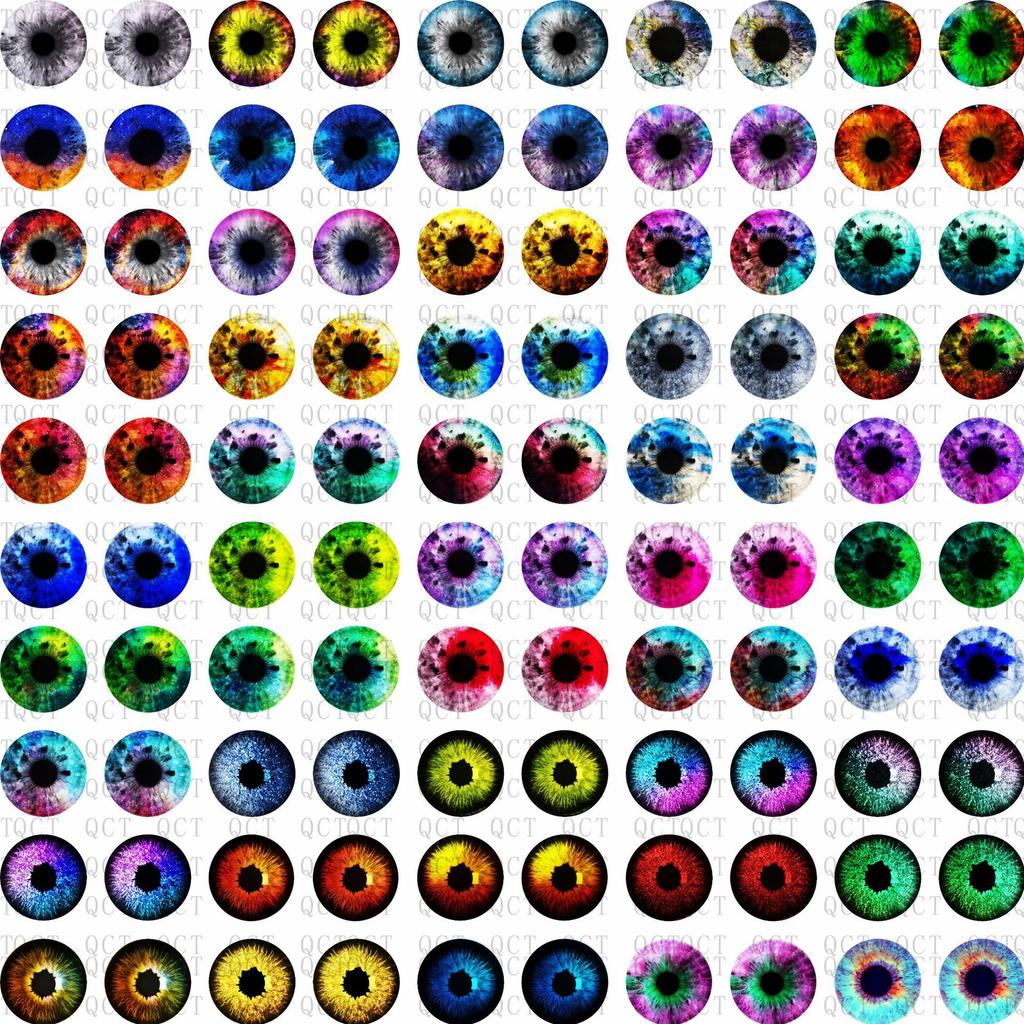 50Pcs 681012Mm Doll Glass Eye Round Dragon Cat Eyes In Pairs Flatback Cabochons Decoration Keychain Diy Accessories