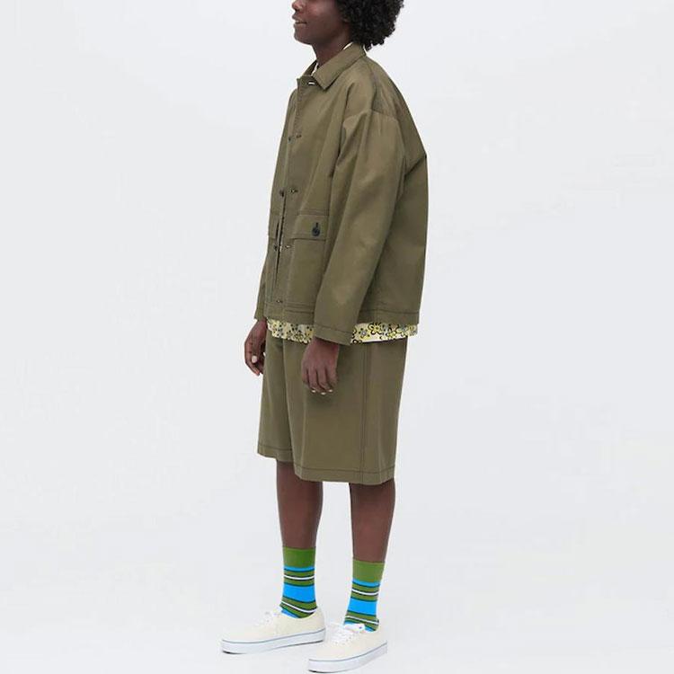 Uniqlo x MARNI Wide Fit Boxy Shorts (Asia Sizing) Olive Unisex Streetwear 449563-57
