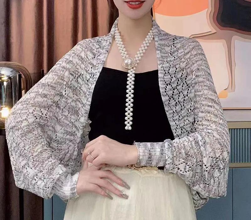 Versatile Knit Hollow Out Breathable High Quality One Layer Ramadan Muslim Women Islamic Diamond Shape Prayer Hijab Capes
