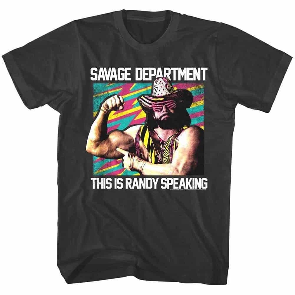 Macho Man Savage Department Randy Speaking Men s T Shirt XXXXL