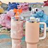 Lovely Bow Straw Covers Cap Toppers For Stanley 30&40 OZ Tumbler Cup Reusable Cute Silicone Straw Tips Lids Protect Covers New