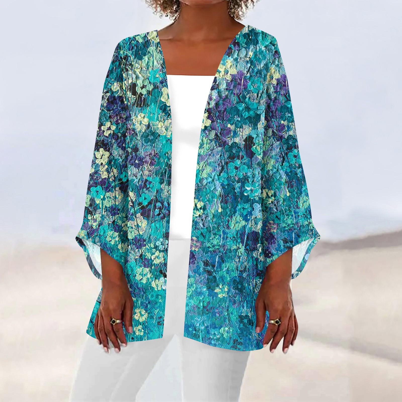 Женская повседневная модная легкая куртка средней длины с принтом в стиле ретро — фото 5