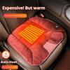 Graphene Car Heating Seat Cushion Winter Plush Car Seat Cushion Office Warm Seat Electric Heating Car Decoration