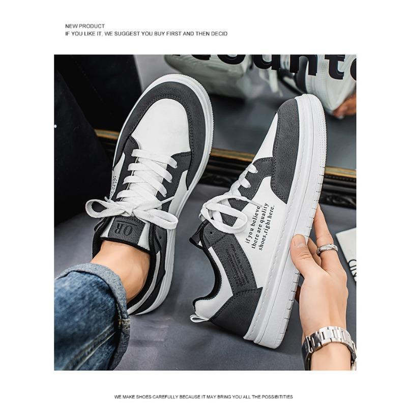 Men S Breathable Casual White Sneakers Trendy Versatile Sports Board Shoes