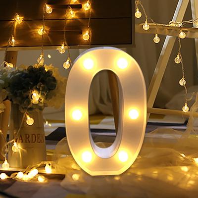 Alphabet LED Digital Lights Light Up  Plastic Digital Standing Hanging