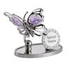 Crystocraft Special Nanna Chrome Plated Butterfly Ornament And Plaque