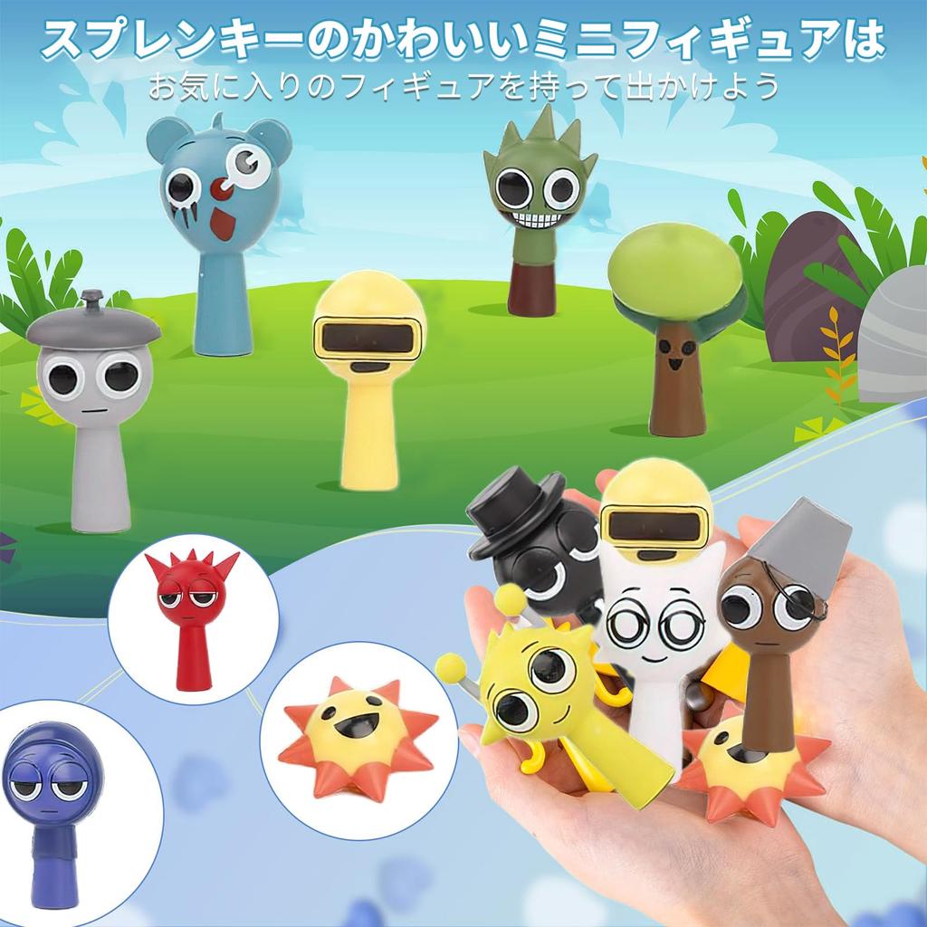 Aninako Spranky Figurka Model - Kolekce Herních Postav Mini Hračka - Spranky Hračka - Výška 4-5 cm (Sada 24)