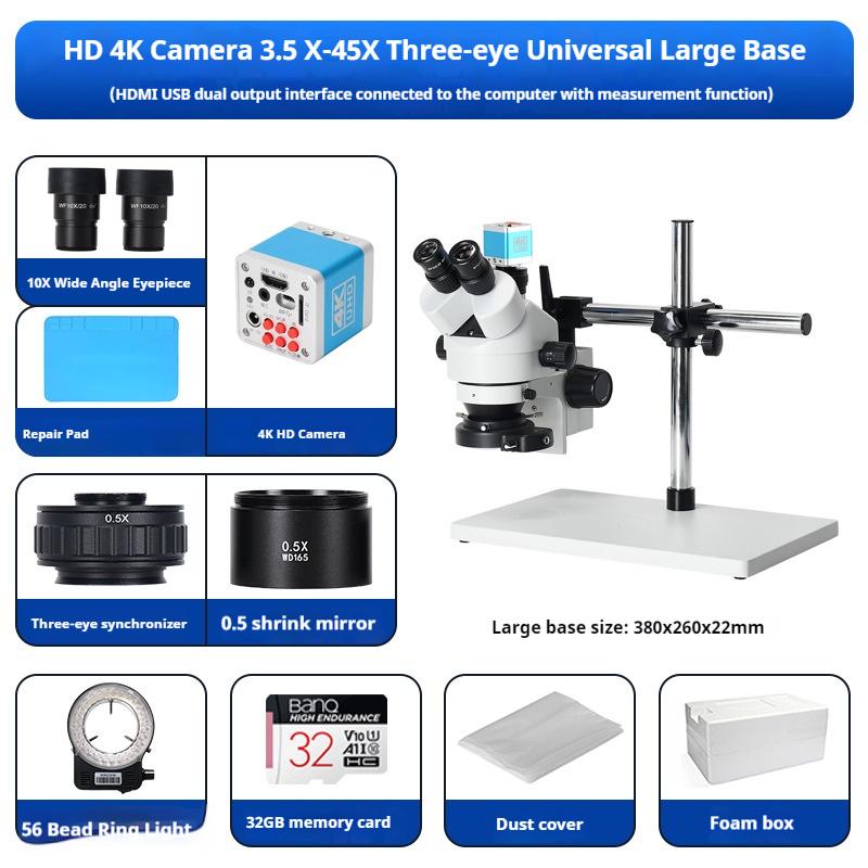 

Dual Lens 7-45X Continuous Zoom Microscope for Mobile Phone Maintenance, Circuit Board Soldering
