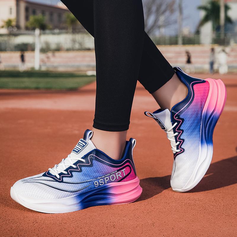 Men’s Contrast Color Sports Basketball Shoes Running Sneakers Shoes Students Over Sized Jogging Shoes