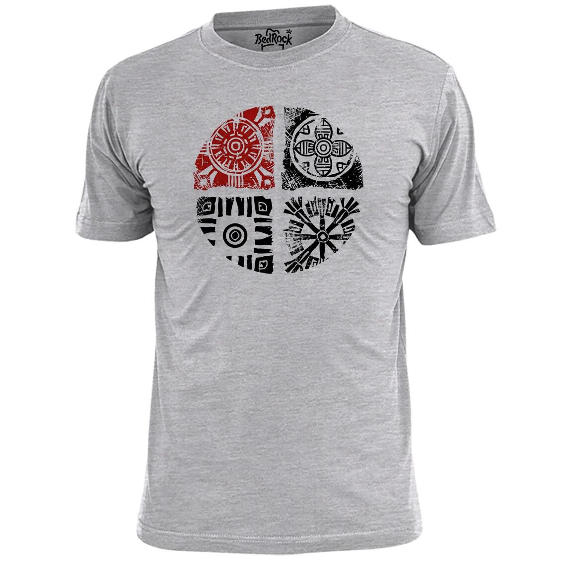 Мужская футболка с манденкскими символами V1 Западная Африка Гамбия Племенная 2XL