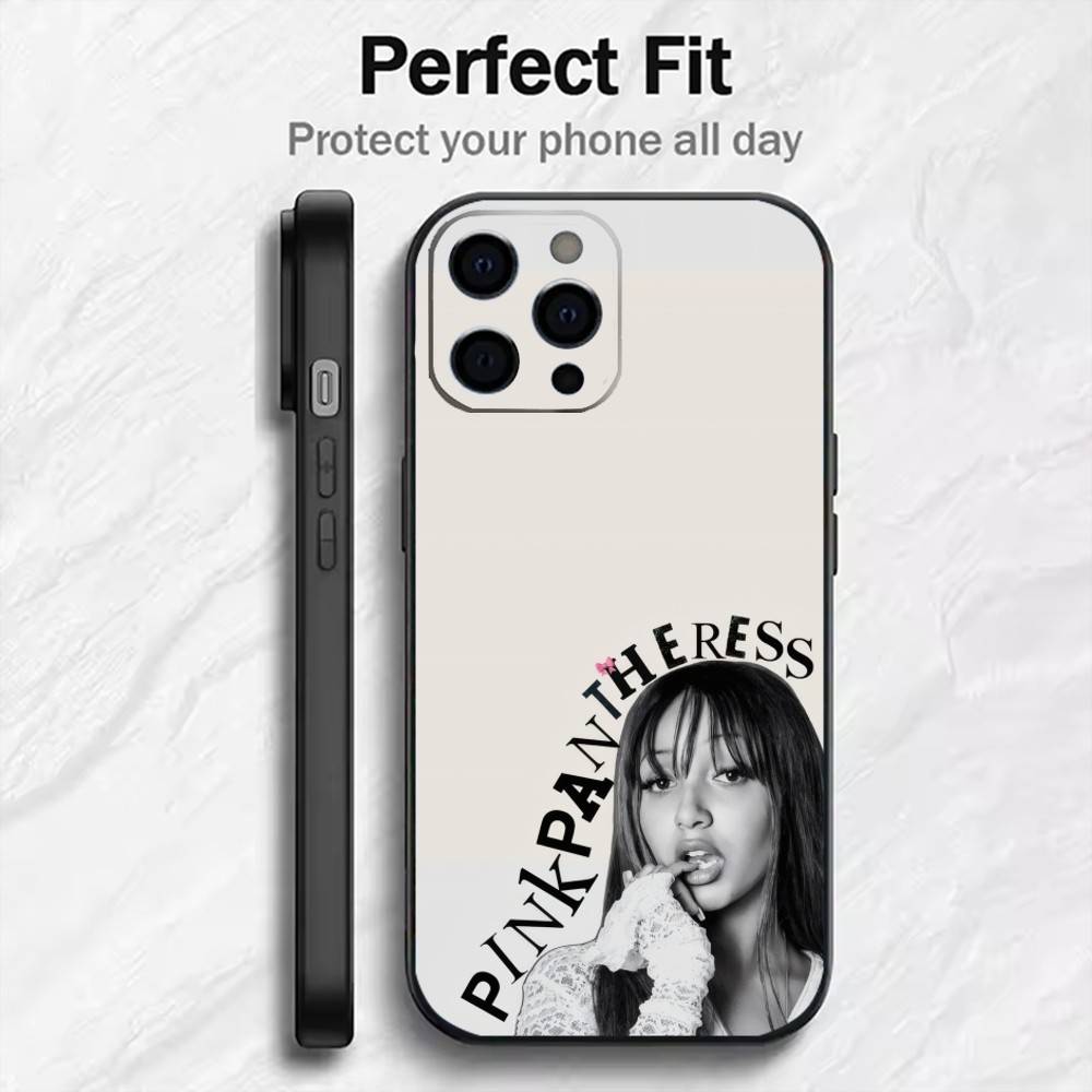 P-PinkP The P-Pink PantherS Phone Case For iPhone17,16,15,14,13,12 Plus,Max Soft Silicone Black Cover iPhone14Pro