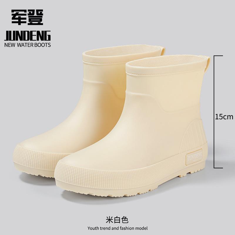 Hot-selling Fashion Water Shoes Low Tube Women's Rain Shoes Thickened Rain Boots Water Boots Non-slip Waterproof Glue Shoe Cover Shoes