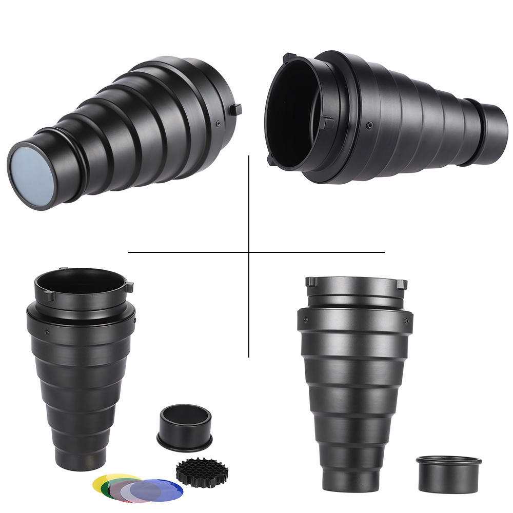 Snoot with and Color Filters for Mount Light, Hair Light or Portrait Photography Accent Light, Idl for Portrait, Newborn, Wedding