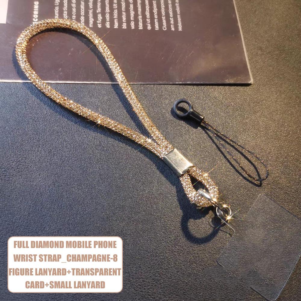 

Женский ремешок для мобильного телефона на запястье, короткий, стильный, высокого класса, полностью алмазный, анти-потерянный, анти-падающий, ремешок с зажимом для мобильного телефона, ниша, высокого класса 4#