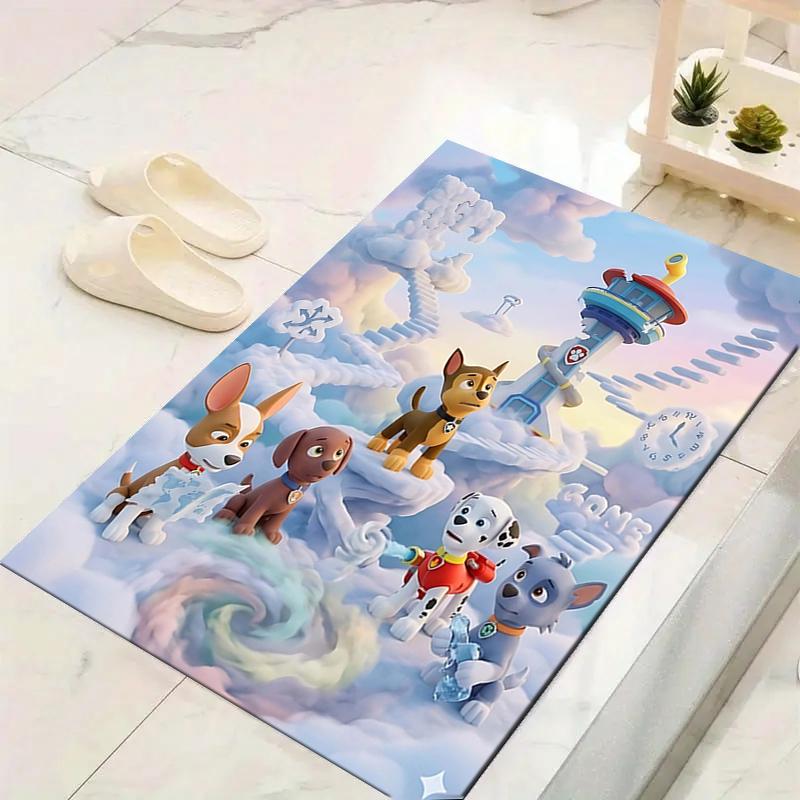 1Pc Christmas Night Rug Office Carpet Indoor Outdoor Doormat Nonslip Soft And Comfortable Living Room Christmas Halloween Gift D91859