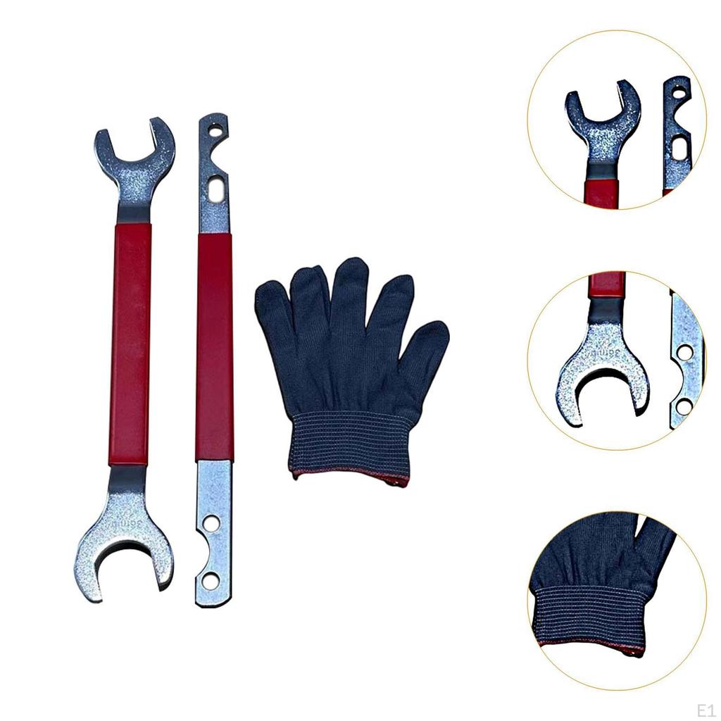 2Pcs Fan Clutch Wrench Set Water Pump Pulley Holder Automotive Hand Tools with A Glove Easily