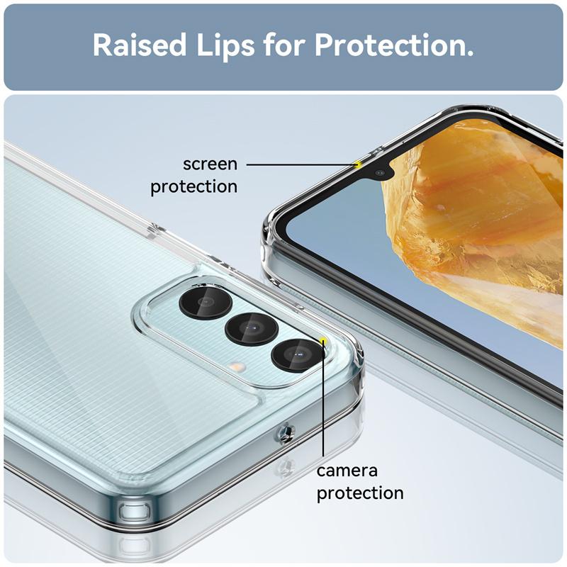 For Samsung M55 Case Cover Samsung Galaxy M55 M 55 5G Capas Shockproof Phone Bumper Transparent Colour Frame Clear Samsung M55