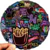 50Pcs Neon Light Cartoon Graffiti Stickers DIY Phone Guitar Laptop Notebook Suitcase Cup Waterproof Sticker Decals
