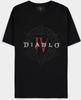 Unisex Shirt Cotton Oversize Large Size Diablo IV Pentagram Logo Mens Short Sleeve T-Shirt Black- Cotton