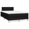 VidaXL Lit à sommier tapissier avec matelas Noir 120x200 cm Tissu - Modèle 3140923