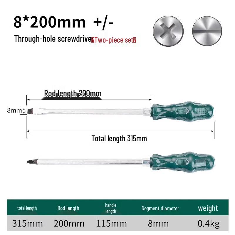 Durable One-Piece Magnetic Torx & Phillips Screwdriver and Pry Bar: High Hardness, Hammer-Ready Flat-Head Design