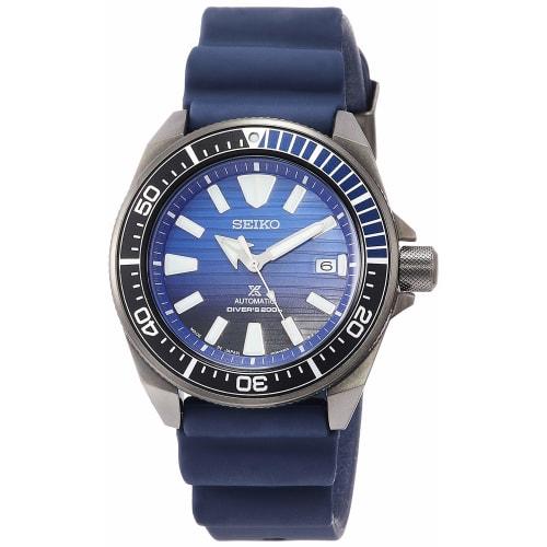

Seiko Watch Prospex Mechanical Watch, Save the Ocean Special Edition, Blue Dial, Hardlex, Silicone Band, SBDY025, Men s, Blue
