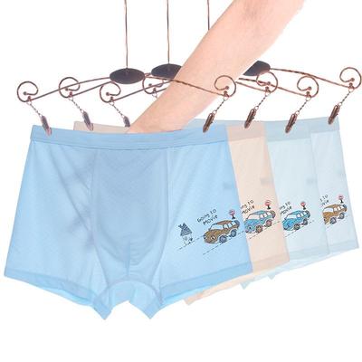 4Pcs Boys Boxer Briefs Breathable Mesh Soft Kids Underwear Cute Cartoon Comfortable Stretchy Shorts