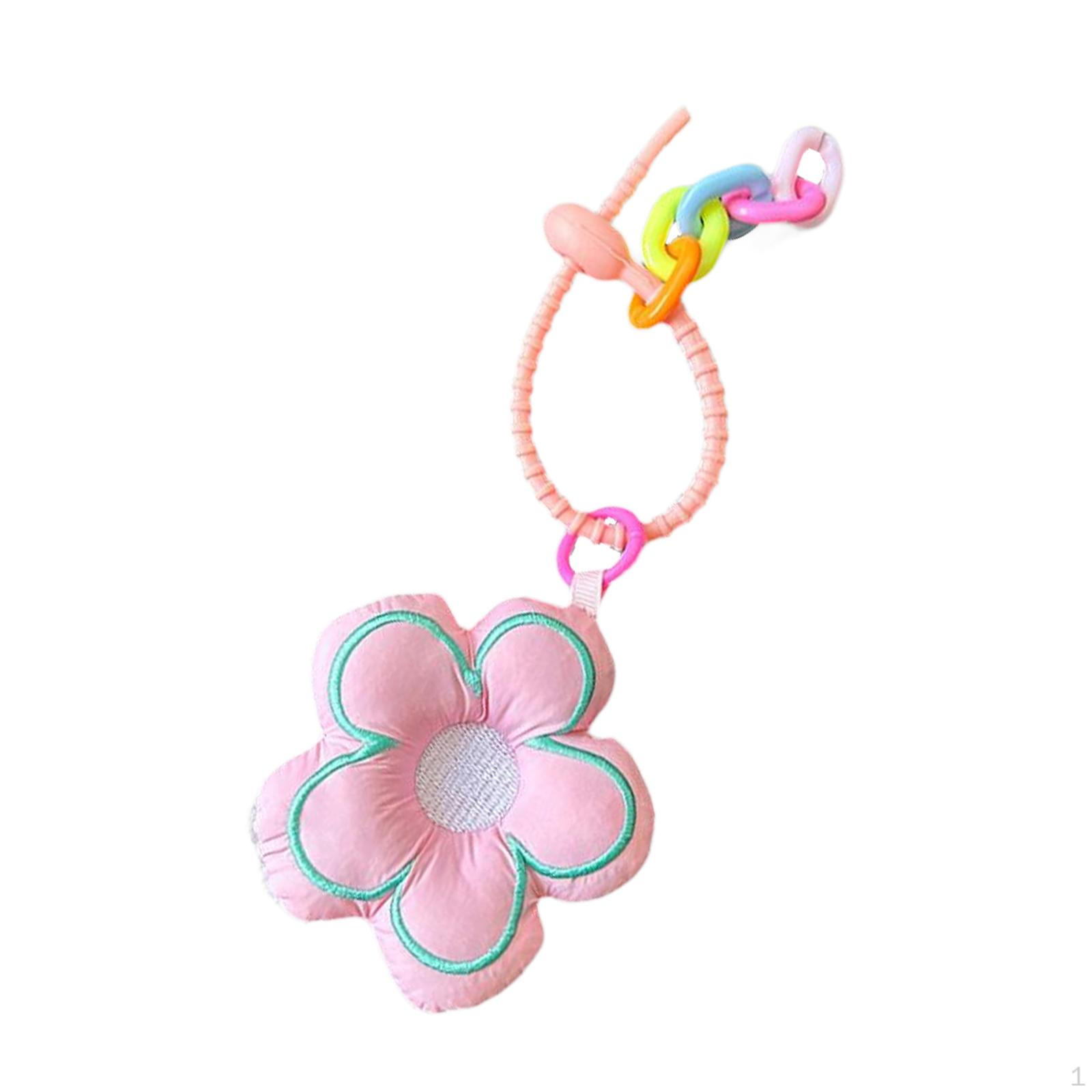 

Цветочный кулон брелок элегантный органайзер для ключей очаровательный аксессуар для кошелька розовый