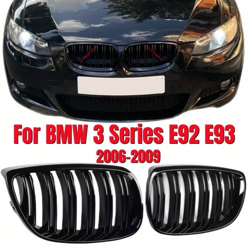 Gloss Black Front Bumper Grill Suitable for BMW 3 Series E92 E93 M3 06-09 car modification with black double line grille and double bar grille