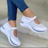 2025 Women's Plus Size Thick Sole Fly-Knit Color-Block Casual Shoes