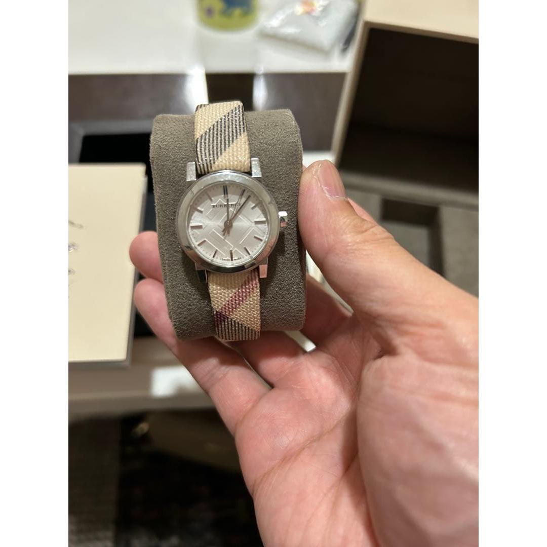Used Burberry watch body plaid belt operation not confirmed