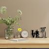 1PC Love Metal Wall Art Vintage Cast Iron Decor for Living Room Office Cafe Home Gift