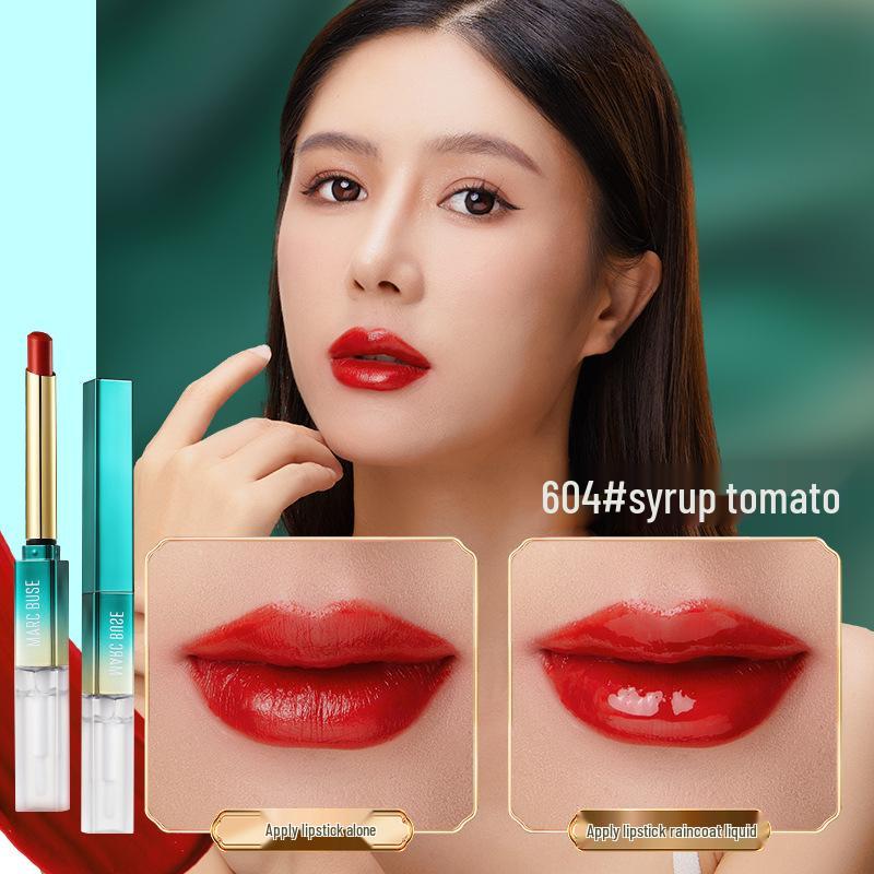 Markbuus Long-Lasting Waterproof Non-Stick Lipstick: Smudge-proof, Color-Locking, Brightening, and Non-Drying.