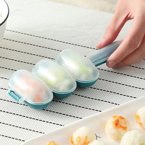 Sushi Rice Ball Mold Non-Stick Spherical Onigiri Mold Meatball Maker Easy Sushi Making Kit for Family Cooking