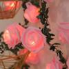 10/20LED Colored Wedding Birthday Party Fairy String Lights Led  Lamp String Green Leaf Rose Flower