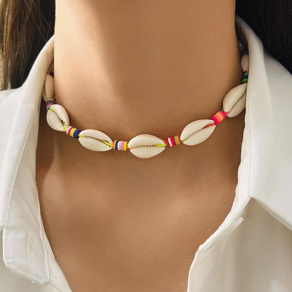 Artículo de Venta Caliente Múltiples Opciones Dulce Personalidad Collar Choker de Concha de Estrella de Mar para Mujer Joyería Vacaciones en la Playa Elementos Oceánicos Bijoux Hechos a Mano